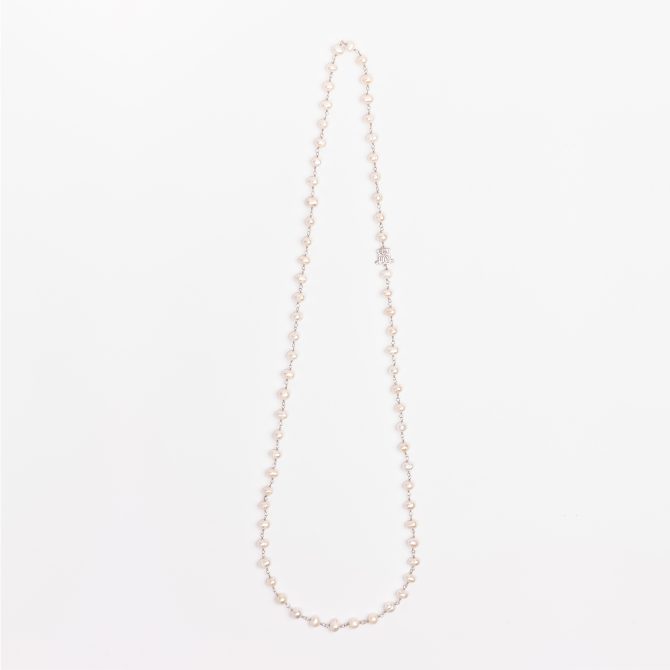 N-PS-108 6mm Pearl Chain Necklace (90cm)
