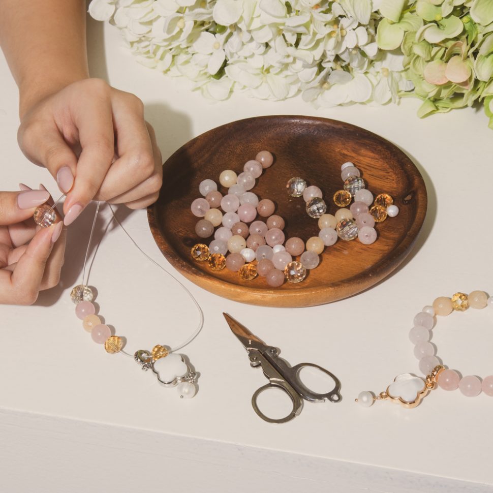 GNHG Perles pour Bracelet,Fermoir Bracelet,kit Bijoux Creation