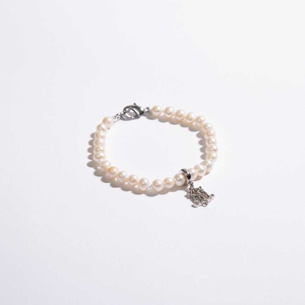 Triple strands AAA 9-10mm south sea GRAY pearl bracelet 7.5-8